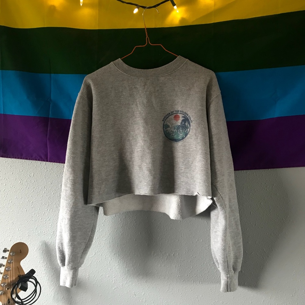 “Natives of the Golden Coast” cropped crewneck